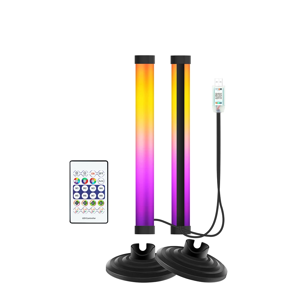 Lampa podłogowa LED RGB z USB i Bluetooth, 5 V, synchronizacja z muzyką, 24-przyciskowy pilot, timer – dekoracja wnętrz do oświetlenia narożników